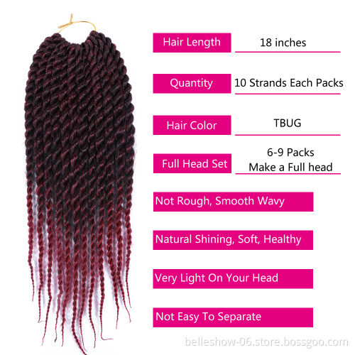 Hot sell 14inch 12stands synthetic braiding hair afro twist braids straight crochet braid hair senegalese hair extension